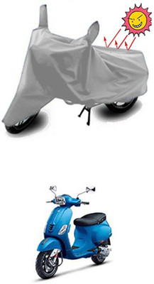 Billseye Two Wheeler Cover for Universal For Bike(Vespa VXL, Silver)