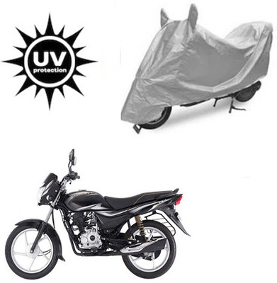 SRENTERPRISES Two Wheeler Cover for Bajaj(Platina 100 DTS-i, Silver)