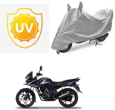 SRENTERPRISES Two Wheeler Cover for Bajaj(Discover 150 f, Silver)