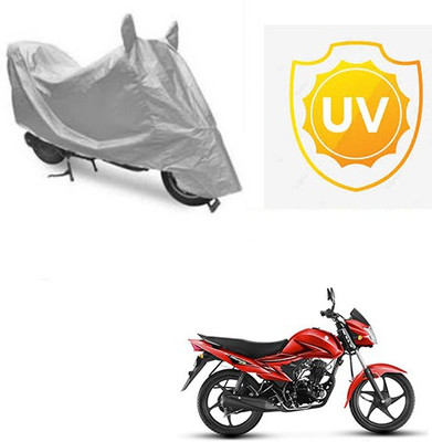 SRENTERPRISES Two Wheeler Cover for Suzuki(Hayate, Silver)