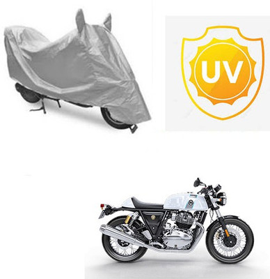 Atulit enterprises Waterproof Two Wheeler Cover for Royal Enfield(Continental GT, Silver)