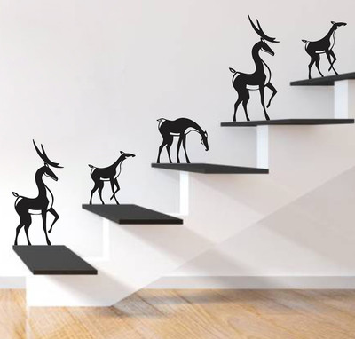 Wallzone 80 cm Deer Removable Sticker(Pack of 1)