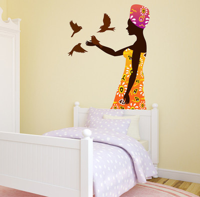 Wallzone 70 cm Abstract Removable Sticker(Pack of 1)