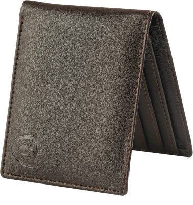 Keviv Men Casual Brown Genuine Leather Wallet(10 Card Slots)