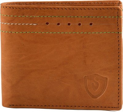 Keviv Men Casual, Formal Tan Genuine Leather Wallet(10 Card Slots)