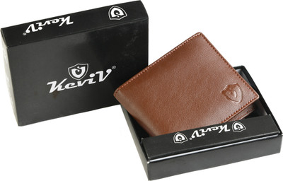 Keviv Men Casual Tan Artificial Leather Wallet(10 Card Slots)