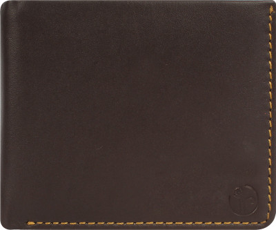 irowind Men Brown Genuine Leather Wallet(7 Card Slots)
