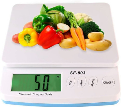 texla 803 Electronic Compact Kitchen Scale with Max Capacity 30kg Weighing Scale(White)