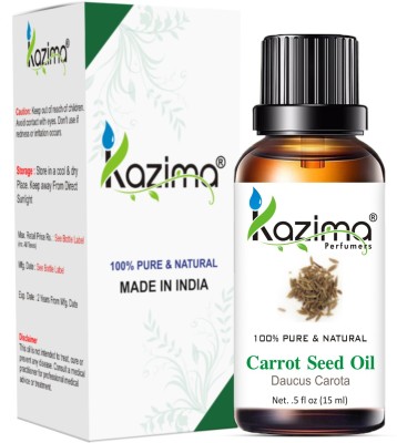 Kazima Carrot Seed Essential Oil (15ML) Pure Natural For Skin Care & Hair Treatment(15 ml)