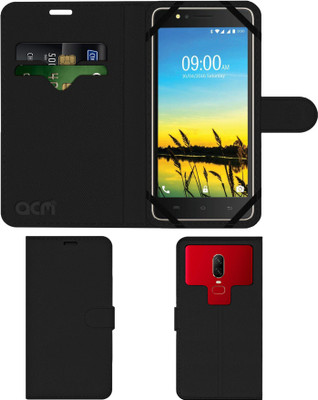 ACM Flip Cover for Lava A79(Black, Cases with Holder, Pack of: 1)