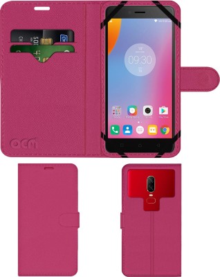 ACM Flip Cover for Lenovo K6 Note(Pink, Cases with Holder, Pack of: 1)
