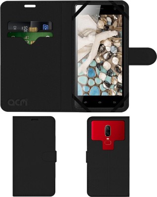 ACM Flip Cover for Spice Xlife 55 Hd(Black, Cases with Holder, Pack of: 1)