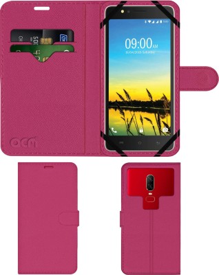 ACM Flip Cover for Lava A79(Pink, Cases with Holder, Pack of: 1)
