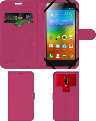 ACM Flip Cover for Lenovo A7000 Turbo(Pink, Cases with Holder, Pack of: 1)