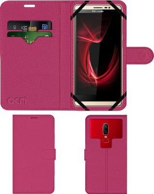 ACM Flip Cover for Panasonic Eluga I3(Pink, Cases with Holder, Pack of: 1)