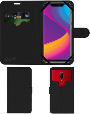 ACM Flip Cover for Panasonic Eluga X1 Pro(Black, Cases with Holder, Pack of: 1)