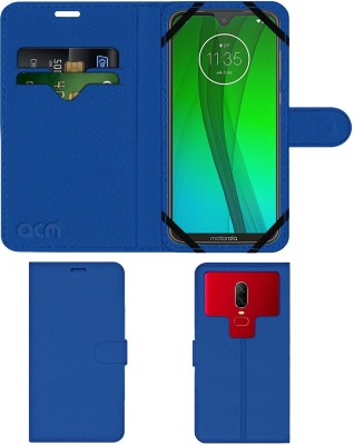 ACM Flip Cover for Motorola Moto G7(Blue, Cases with Holder, Pack of: 1)