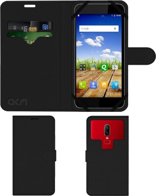 ACM Flip Cover for Micromax Canvas Mega E353(Black, Cases with Holder, Pack of: 1)