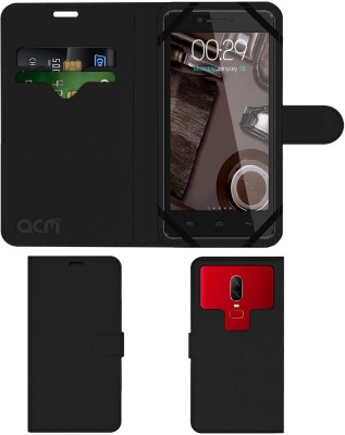 ACM Flip Cover for Micromax A102 Canvas Doodle 3(Black, Cases with Holder, Pack of: 1)