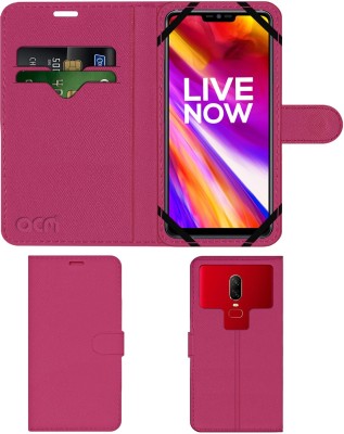 ACM Flip Cover for Lg G7 Plus Thinq(Pink, Cases with Holder, Pack of: 1)