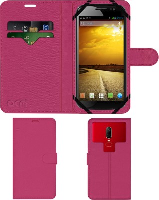 ACM Flip Cover for Micromax Duet 2 Eg111 Cdma Gsm(Pink, Cases with Holder, Pack of: 1)