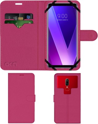ACM Flip Cover for Lg V30+ Plus(Pink, Cases with Holder, Pack of: 1)
