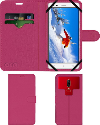 ACM Flip Cover for Lava V5(Pink, Cases with Holder, Pack of: 1)