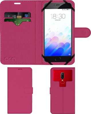 ACM Flip Cover for Meizu M3 Note(Pink, Cases with Holder, Pack of: 1)