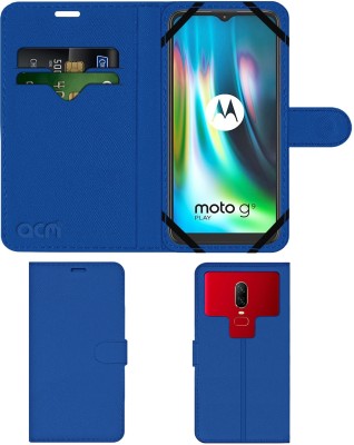 ACM Flip Cover for Motorola Moto G9 Play(Blue, Cases with Holder, Pack of: 1)