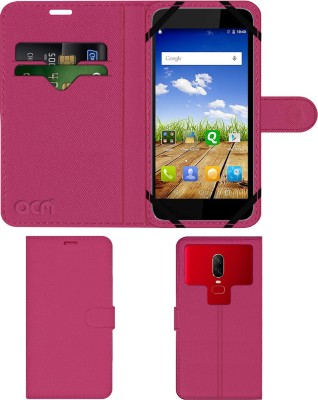 ACM Flip Cover for Micromax Canvas Mega E353(Pink, Cases with Holder, Pack of: 1)