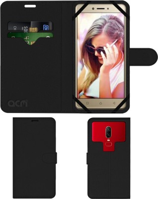 ACM Flip Cover for Lenovo K8 Note(Black, Cases with Holder, Pack of: 1)