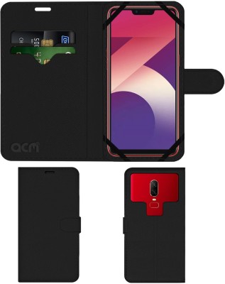 ACM Flip Cover for Oppo A3s(Black, Cases with Holder, Pack of: 1)