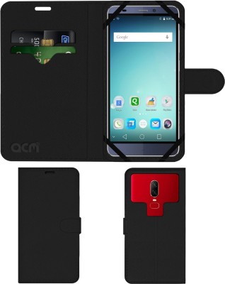 ACM Flip Cover for Micromax Canvas Mega 4G Q417(Black, Cases with Holder, Pack of: 1)