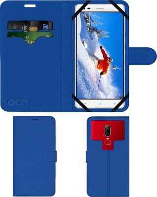 ACM Flip Cover for Lava V5(Blue, Cases with Holder, Pack of: 1)