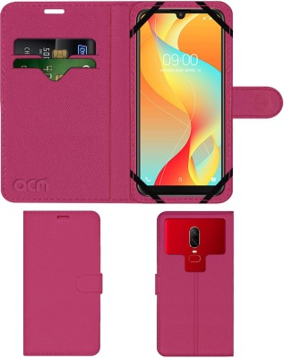 ACM Flip Cover for Lava Z66(Pink, Cases with Holder, Pack of: 1)