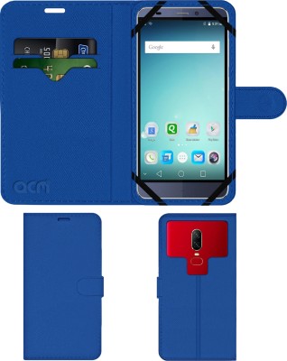 ACM Flip Cover for Micromax Canvas Mega 4G Q417(Blue, Cases with Holder, Pack of: 1)