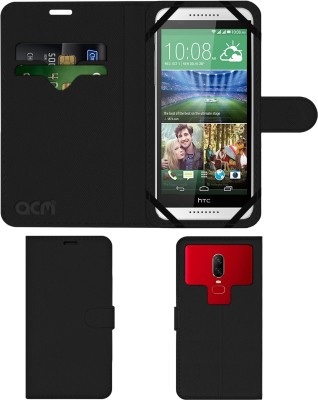 ACM Flip Cover for Htc Desire 816(Black, Cases with Holder, Pack of: 1)