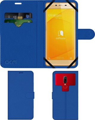 ACM Flip Cover for Mphone 7 Plus(Blue, Cases with Holder, Pack of: 1)