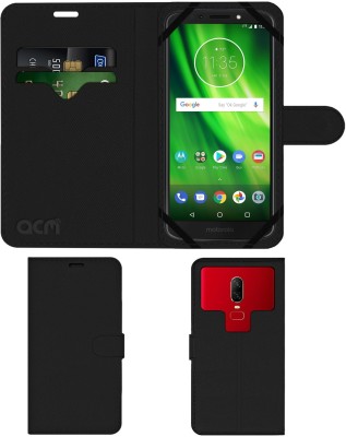 ACM Flip Cover for Motorola Moto G6 Play(Black, Cases with Holder, Pack of: 1)