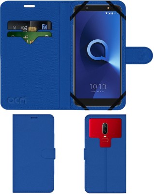 ACM Flip Cover for Alcatel 3x(Blue, Cases with Holder, Pack of: 1)