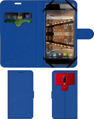 ACM Flip Cover for Panasonic Eluga Switch 4g(Blue, Cases with Holder, Pack of: 1)