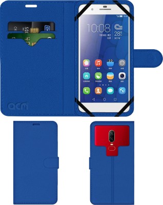 ACM Flip Cover for Honor 6 Plus(Blue, Cases with Holder, Pack of: 1)