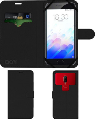 ACM Wallet Case Cover for Meizu M3 Note(Black, Cases with Holder, Pack of: 1)