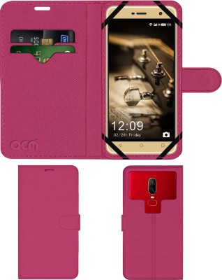 ACM Wallet Case Cover for Celkon Diamond Mega 4g(Pink, Cases with Holder, Pack of: 1)