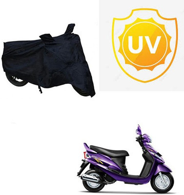 SRENTERPRISES Two Wheeler Cover for Mahindra(Rodeo RZ, Black)