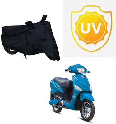 SRENTERPRISES Waterproof Two Wheeler Cover for Hero(Electric Optima, Black)