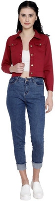 DANIYA ENTERPRISES Full Sleeve Solid Women Denim Jacket