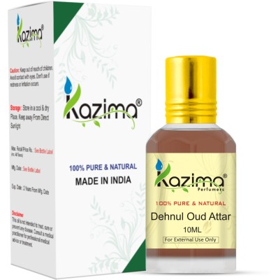 KAZIMA Dehnul Oud Perfume For Unisex - Pure Natural (Non-Alcoholic) Floral Attar(Dehn el oud)
