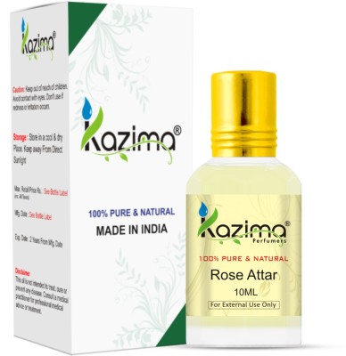 Kazima Rose Perfume For Unisex Pure - Pure Natural (Non-Alcoholic) Floral Attar(Rose)