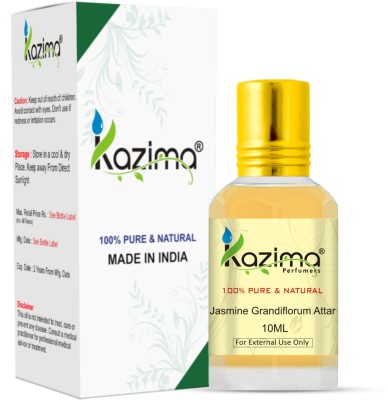 Kazima Jasmine Perfume For Unisex - Pure Natural (Non-Alcoholic) Floral Attar(Motia/Jasmin)